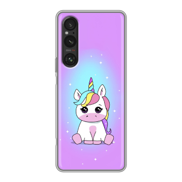 Силиконовый чехол на Sony Xperia 1 V с принтом Единорог Силиконовый чехол на Sony Xperia 1 V с принтом Единорог