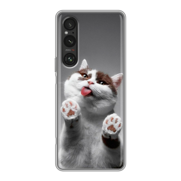 Силиконовый чехол на Sony Xperia 1 V с принтом Коты Силиконовый чехол на Sony Xperia 1 V с принтом Коты