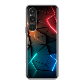 Силиконовый чехол на Sony Xperia 1 V с принтом Абстракция неон Силиконовый чехол на Sony Xperia 1 V с принтом Абстракция неон