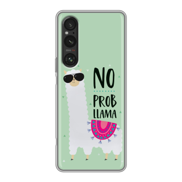 Силиконовый чехол на Sony Xperia 1 V с принтом Лама Силиконовый чехол на Sony Xperia 1 V с принтом Лама