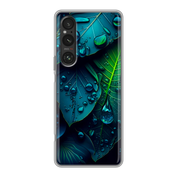 Силиконовый чехол на Sony Xperia 1 V с принтом Листья Силиконовый чехол на Sony Xperia 1 V с принтом Листья
