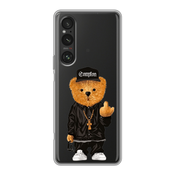 Силиконовый чехол на Sony Xperia 1 V с принтом Мишка Силиконовый чехол на Sony Xperia 1 V с принтом Мишка