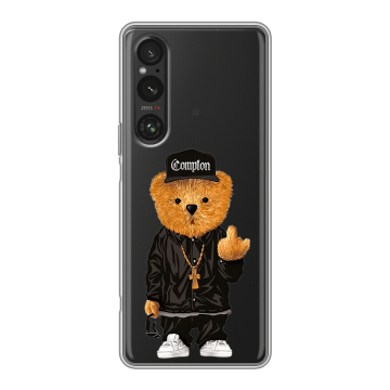 Силиконовый чехол на Sony Xperia 1 V с принтом Плюшевый медведь Силиконовый чехол на Sony Xperia 1 V с принтом Плюшевый медведь