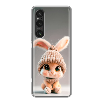 Силиконовый чехол на Sony Xperia 1 V с принтом Кролик