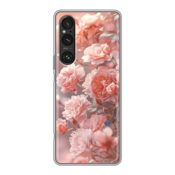 Силиконовый чехол на Sony Xperia 1 V с принтом Розовые розы Силиконовый чехол на Sony Xperia 1 V с принтом Розовые розы