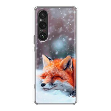 Силиконовый чехол на Sony Xperia 1 V с принтом лиса