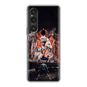Силиконовый чехол на Sony Xperia 1 V с принтом Реал Роналдо Real Ronaldo Силиконовый чехол на Sony Xperia 1 V с принтом Реал Роналдо Real Ronaldo