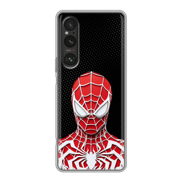 Силиконовый чехол на Sony Xperia 1 V с принтом человек паук spiderman Силиконовый чехол на Sony Xperia 1 V с принтом человек паук spiderman