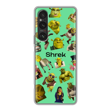 Силиконовый чехол на Sony Xperia 1 V с принтом Шрек Shrek Силиконовый чехол на Sony Xperia 1 V с принтом Шрек Shrek
