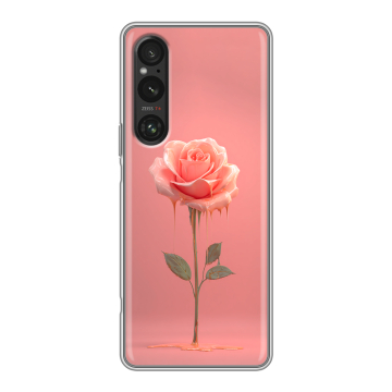 Силиконовый чехол на Sony Xperia 1 V с принтом Розовая роза Силиконовый чехол на Sony Xperia 1 V с принтом Розовая роза