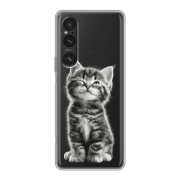 Силиконовый чехол на Sony Xperia 1 V с принтом Котенок