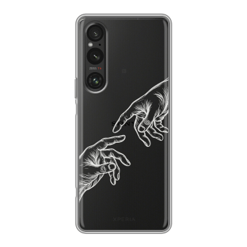 Силиконовый чехол на Sony Xperia 1 V с принтом Сотворение мира Силиконовый чехол на Sony Xperia 1 V с принтом Сотворение мира