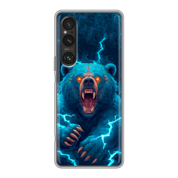 Силиконовый чехол на Sony Xperia 1 V с принтом Медведь Силиконовый чехол на Sony Xperia 1 V с принтом Медведь