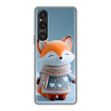 Силиконовый чехол на Sony Xperia 1 V с принтом Лиса Силиконовый чехол на Sony Xperia 1 V с принтом Лиса