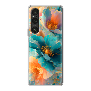 Силиконовый чехол на Sony Xperia 1 V с принтом Цветы Силиконовый чехол на Sony Xperia 1 V с принтом Цветы