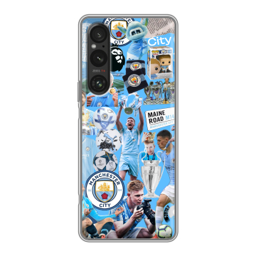Силиконовый чехол на Sony Xperia 1 V с принтом Man City Манчестер Сити Силиконовый чехол на Sony Xperia 1 V с принтом Man City Манчестер Сити