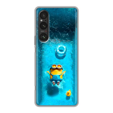 Силиконовый чехол на Sony Xperia 1 V с принтом Миньоны
