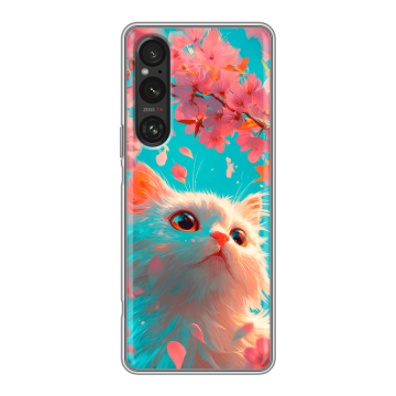 Силиконовый чехол на Sony Xperia 1 V с принтом Красивый кот Силиконовый чехол на Sony Xperia 1 V с принтом Красивый кот