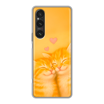 Силиконовый чехол на Sony Xperia 1 V с принтом Милые котята Силиконовый чехол на Sony Xperia 1 V с принтом Милые котята
