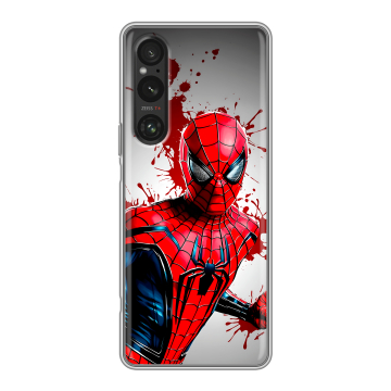 Силиконовый чехол на Sony Xperia 1 V с принтом Spiderman Человек паук