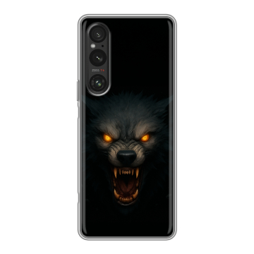 Силиконовый чехол на Sony Xperia 1 V с принтом Волк Силиконовый чехол на Sony Xperia 1 V с принтом Волк