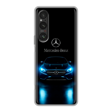 Силиконовый чехол на Sony Xperia 1 V с принтом Mercedes Мерседес Силиконовый чехол на Sony Xperia 1 V с принтом Mercedes Мерседес