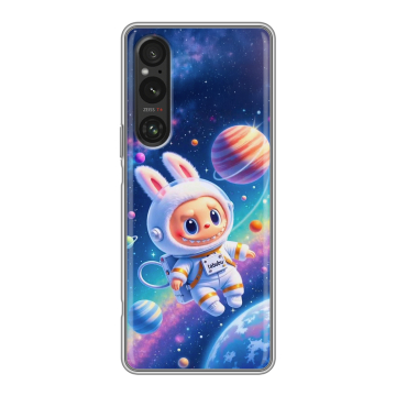Силиконовый чехол на Sony Xperia 1 V с принтом Labubu Лабубу