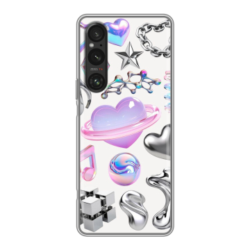 Силиконовый чехол на Sony Xperia 1 V с принтом Y2K