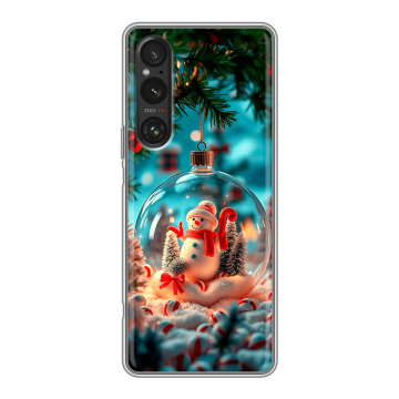 Силиконовый чехол на Sony Xperia 1 V с принтом Новый год Силиконовый чехол на Sony Xperia 1 V с принтом Новый год
