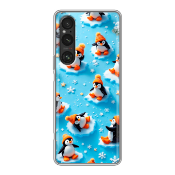 Силиконовый чехол на Sony Xperia 1 V с принтом Новый год Силиконовый чехол на Sony Xperia 1 V с принтом Новый год