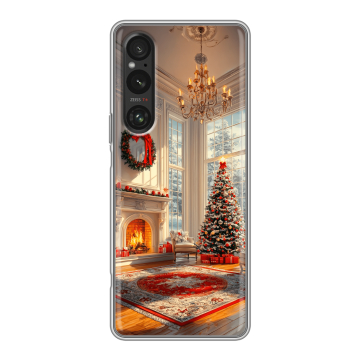 Силиконовый чехол на Sony Xperia 1 V с принтом Новый год Силиконовый чехол на Sony Xperia 1 V с принтом Новый год