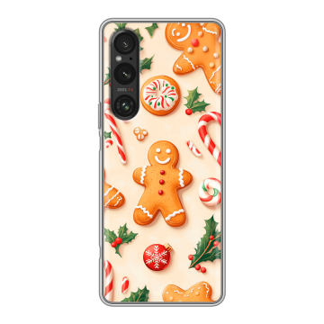 Силиконовый чехол на Sony Xperia 1 V с принтом Новый год Силиконовый чехол на Sony Xperia 1 V с принтом Новый год