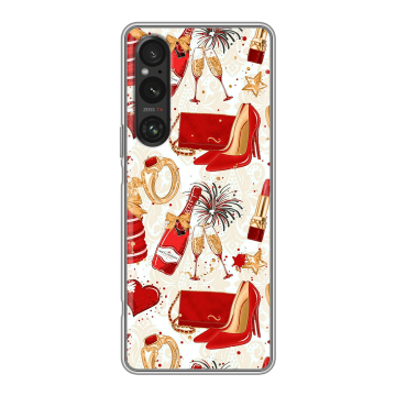 Силиконовый чехол на Sony Xperia 1 V с принтом Новый год Силиконовый чехол на Sony Xperia 1 V с принтом Новый год