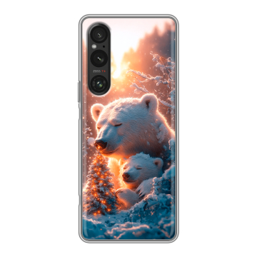 Силиконовый чехол на Sony Xperia 1 V с принтом Новый год