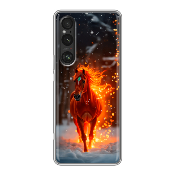 Силиконовый чехол на Sony Xperia 1 V с принтом Новый год