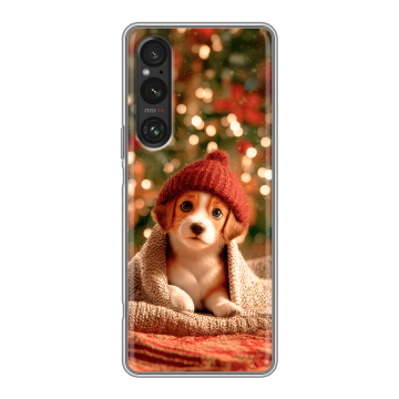 Силиконовый чехол на Sony Xperia 1 V с принтом Новый год