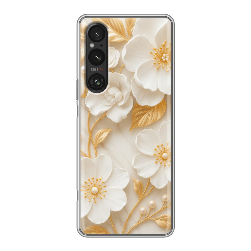 Силиконовый чехол на Sony Xperia 1 V с принтом Цветы Силиконовый чехол на Sony Xperia 1 V с принтом Цветы