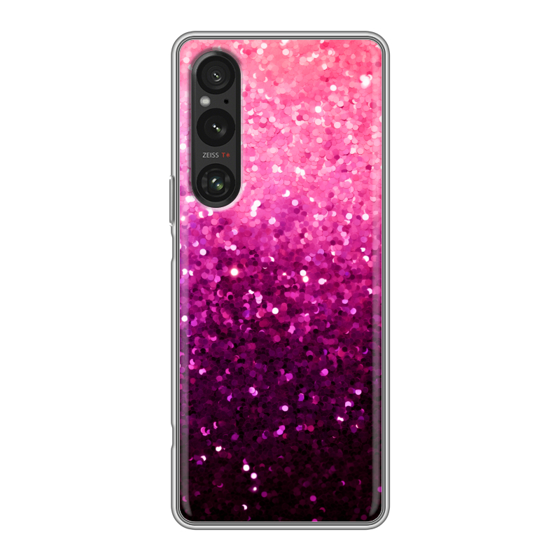 Силиконовый противоударный чехол на Sony Xperia 1 V с принтом Блестки Силиконовый противоударный чехол на Sony Xperia 1 V с принтом Блестки