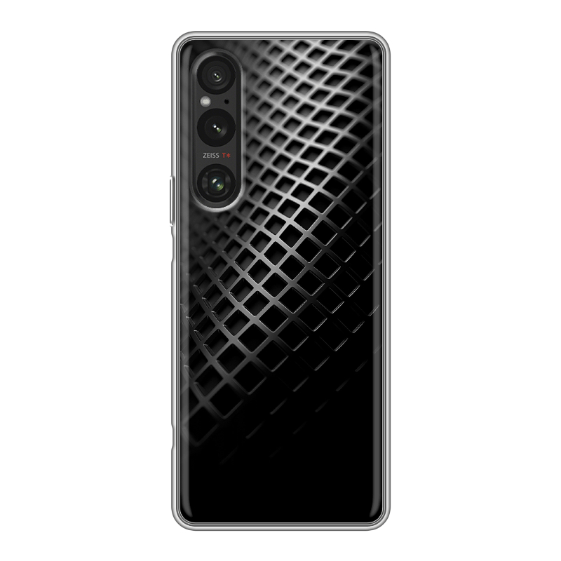 Силиконовый чехол на Sony Xperia 1 V с принтом Текстура металла Силиконовый чехол на Sony Xperia 1 V с принтом Текстура металла
