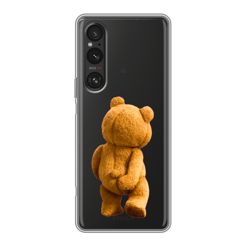 Силиконовый чехол на Sony Xperia 1 V с принтом Медведь Силиконовый чехол на Sony Xperia 1 V с принтом Медведь