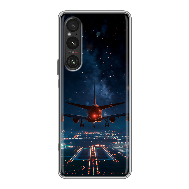 Силиконовый чехол на Sony Xperia 1 V с принтом самолет Силиконовый чехол на Sony Xperia 1 V с принтом самолет