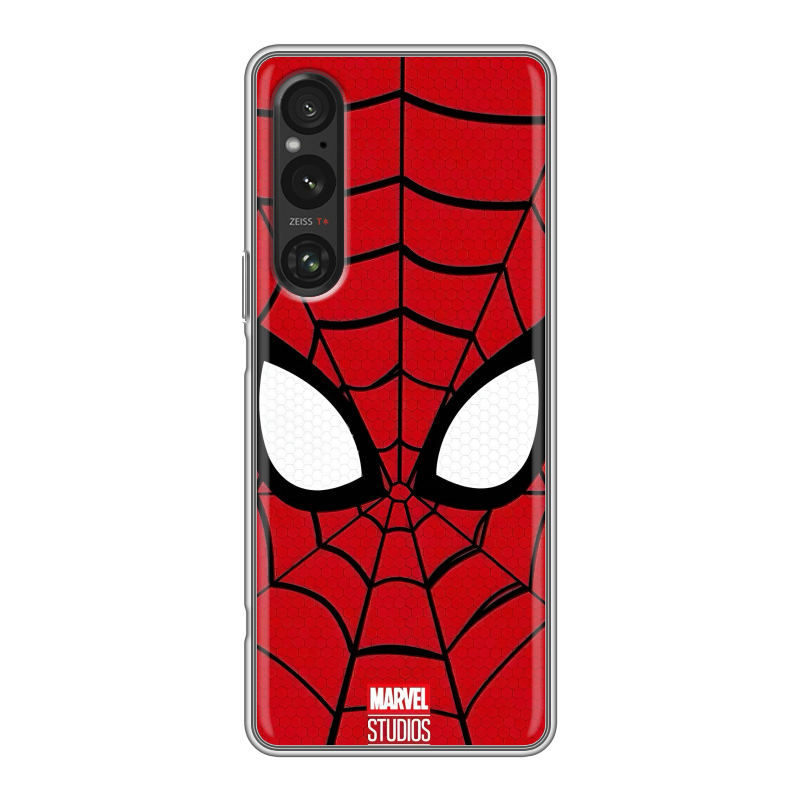 Силиконовый противоударный чехол на Sony Xperia 1 V с принтом человек паук spiderman Силиконовый противоударный чехол на Sony Xperia 1 V с принтом человек паук spiderman