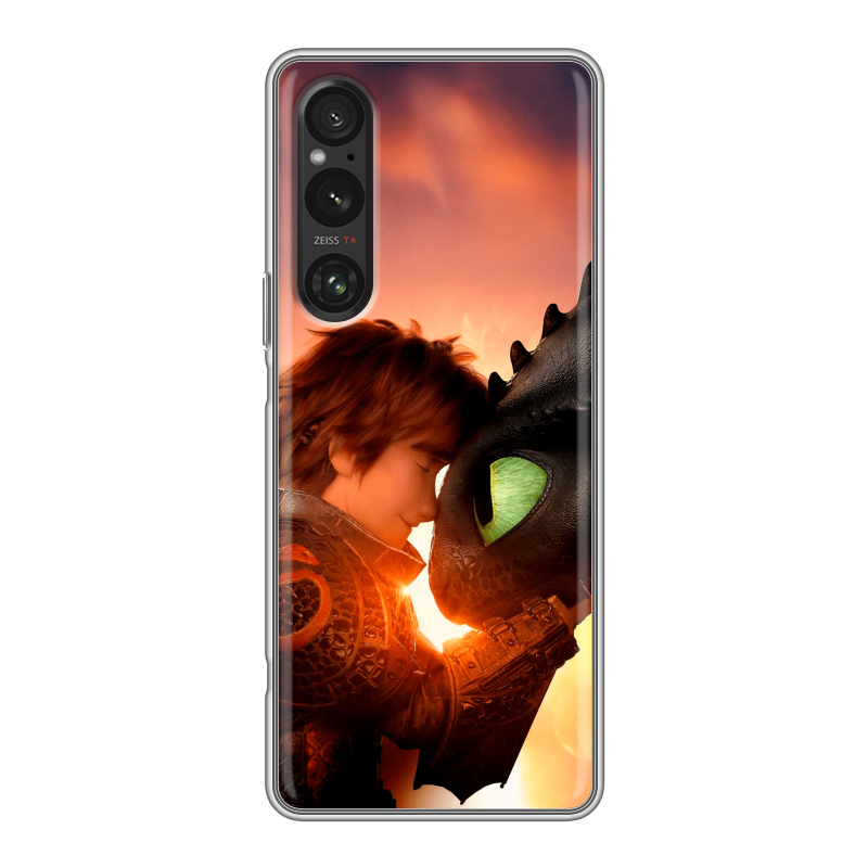 Силиконовый чехол на Sony Xperia 1 V с принтом Как приручить дракона Силиконовый чехол на Sony Xperia 1 V с принтом Как приручить дракона