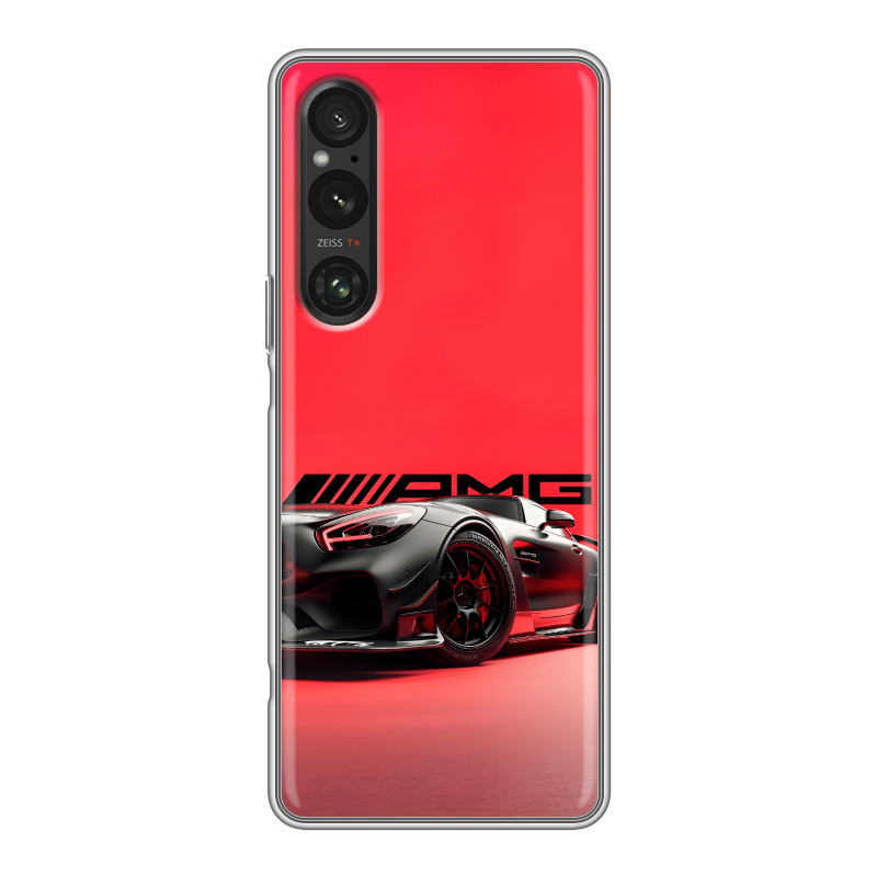 Силиконовый чехол на Sony Xperia 1 V с принтом Мерседес Mercedes AMG Силиконовый чехол на Sony Xperia 1 V с принтом Мерседес Mercedes AMG