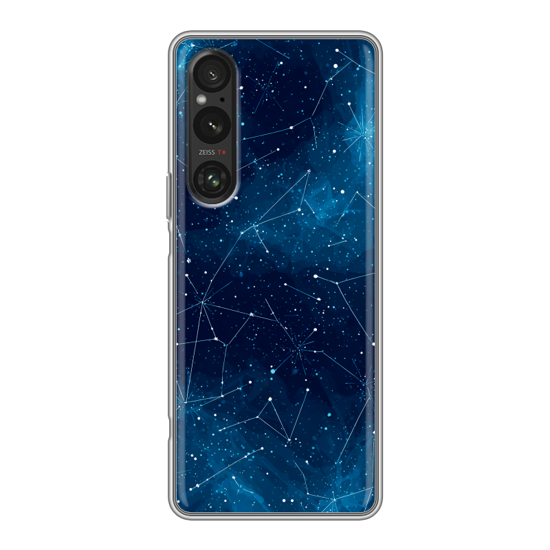 Силиконовый противоударный чехол на Sony Xperia 1 V с принтом Космос звезды Силиконовый противоударный чехол на Sony Xperia 1 V с принтом Космос звезды