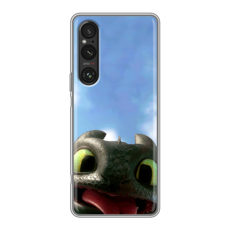 Силиконовый чехол на Sony Xperia 1 V с принтом Как приручить дракона Силиконовый чехол на Sony Xperia 1 V с принтом Как приручить дракона