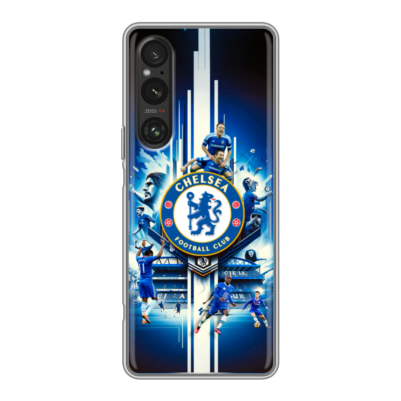Силиконовый чехол на Sony Xperia 1 V с принтом Chelsea Челси Силиконовый чехол на Sony Xperia 1 V с принтом Chelsea Челси