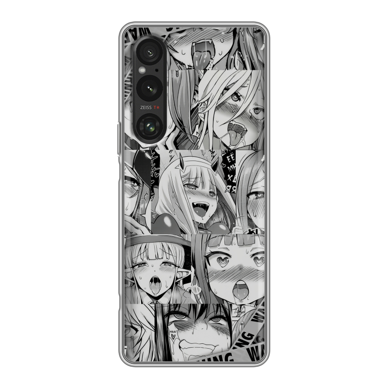 Силиконовый чехол на Sony Xperia 1 V с принтом Ahegao Ахегао Аниме Силиконовый чехол на Sony Xperia 1 V с принтом Ahegao Ахегао Аниме