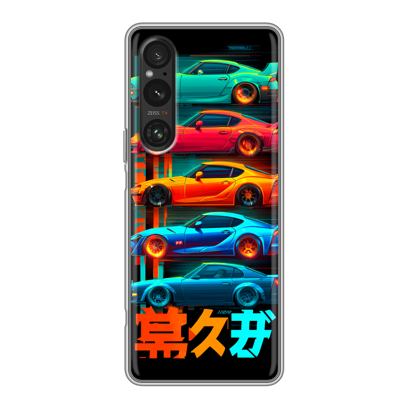 Силиконовый чехол на Sony Xperia 1 V с принтом машины тачки Силиконовый чехол на Sony Xperia 1 V с принтом машины тачки