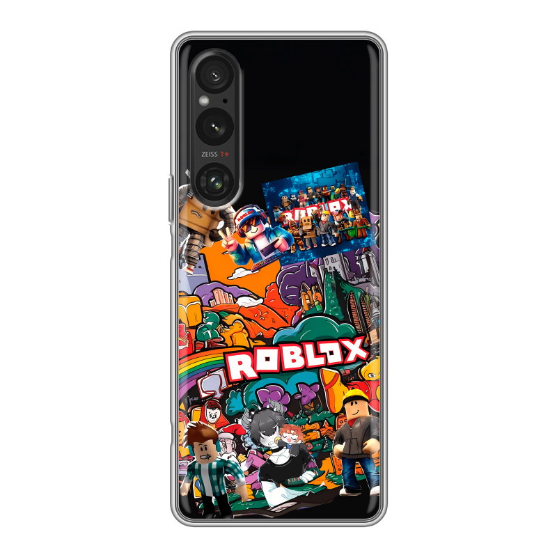 Силиконовый чехол на Sony Xperia 1 V с принтом Roblox Роблокс Силиконовый чехол на Sony Xperia 1 V с принтом Roblox Роблокс